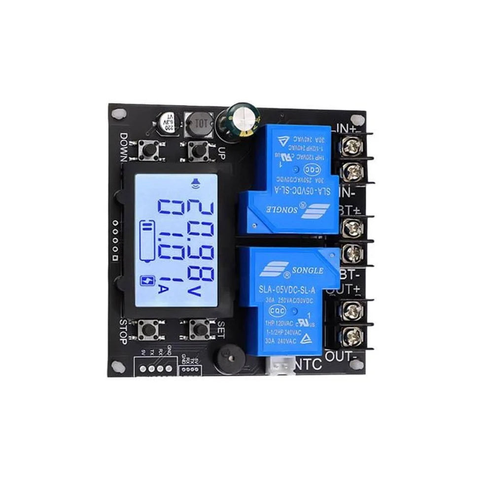 30A Auto Battery Charge Discharge Manager 10-110V UPS Module Undervoltage Overcharge Protect High Precise 0.01A 0.01V Resolution Vue