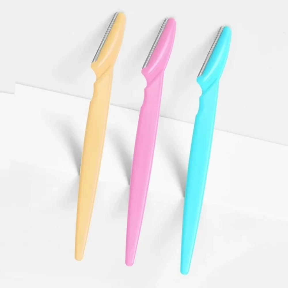 3Pcs Safe Eyebrow Razor Portable Facial Shaver Blades Multifunctional Face Body Hair Remover Women Eyebrow Shaping Makeup Tools Vue 3pcs