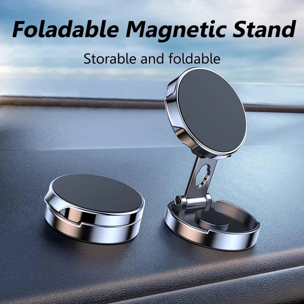 2025 Mobile Phone Stand Strong Magnetic Car Holder 720° Foldable Round Bracket Support for Universal Phones Mount Holders In Car Vue