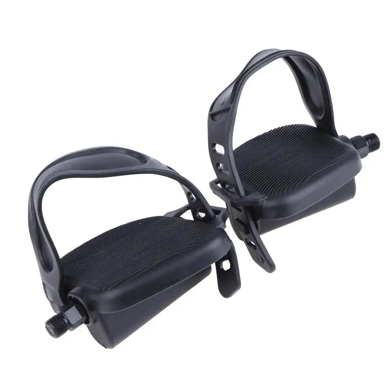Stationary Exercise Bike Pedals 1 Pair Anti Slip With Straps Replacement Parts For Home Gym Indoor Fitness Vue