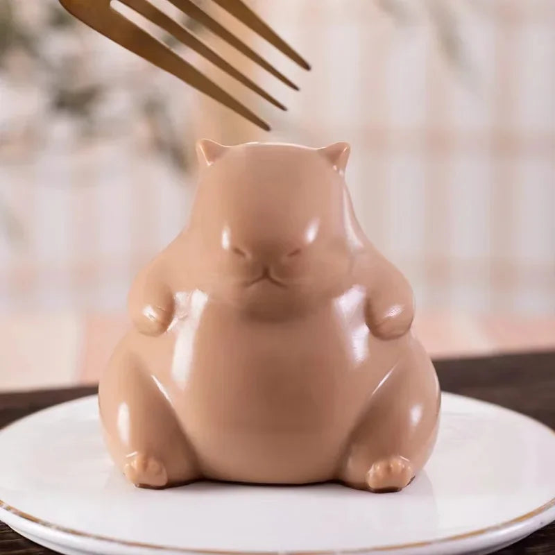 1-10PCS 3D Cartoon Silicone Molds Cat Rabbit Dinosaur Shapes for Pudding Mousse Cake Baking Dessert Tool Durable Easy Clean Vue