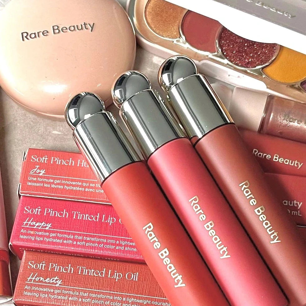 Rare Beauty Soft Pinch Tinted Lip Oil Stain Lip Gloss Delight Hope Happy Wonder Liquid Blush Makeup Cosmetics Face Eye Blusher Vue