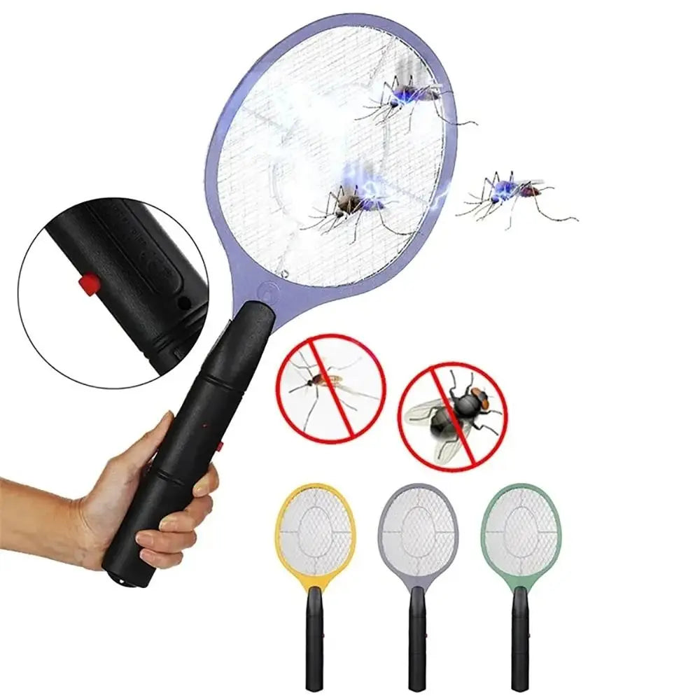 Bedroom Plastic Electric Fly Insect Racket Mosquito Wasp Portable Vue