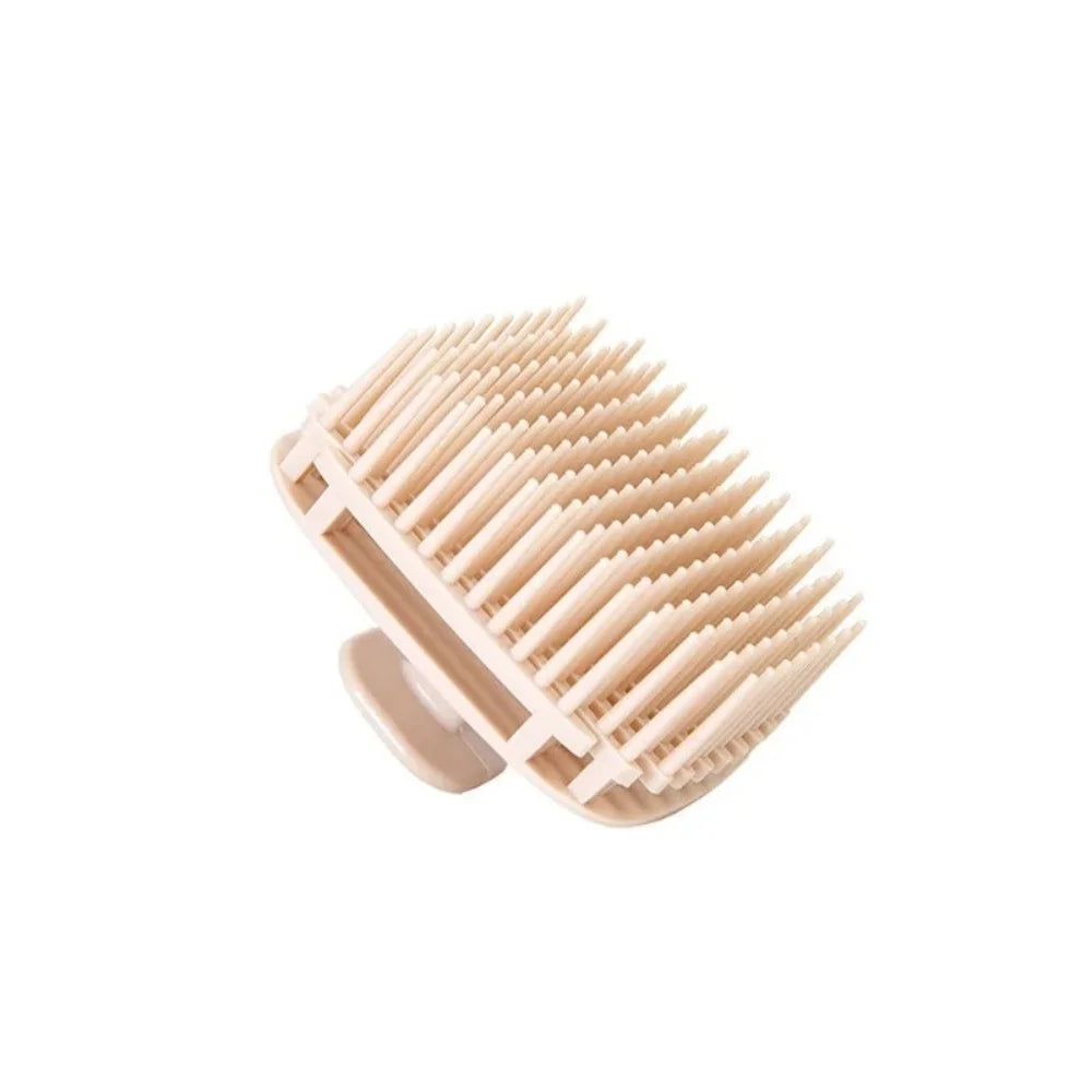 Soft Silicone Scalp Massager Shampoo Brush Square Hair Wash Comb Meridian Massage Shower Brush Home Salon Body Hair Care Tool Vue Off-White