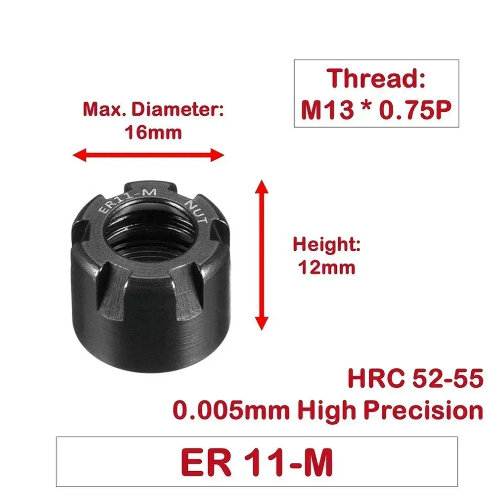 High Precision ER Collet Clamping Nut ER11 ER16 ER20 ER25 ER32 ER40 Collet Clamping Nut Vue