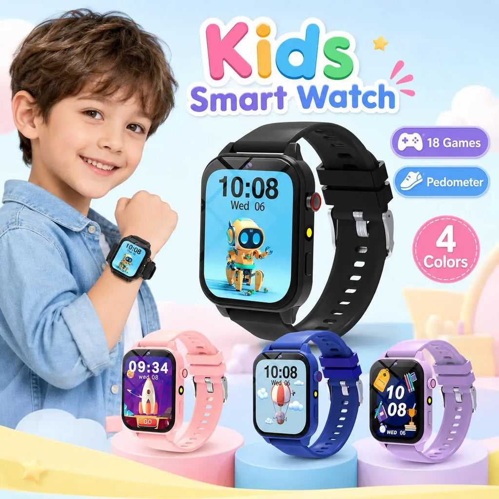 Smart Watch Games for Kids 18 Puzzle Games Sleep Monitoring Alarm Clock Learning Clock Digital Smartwatch Children Boy Girl Gift Vue