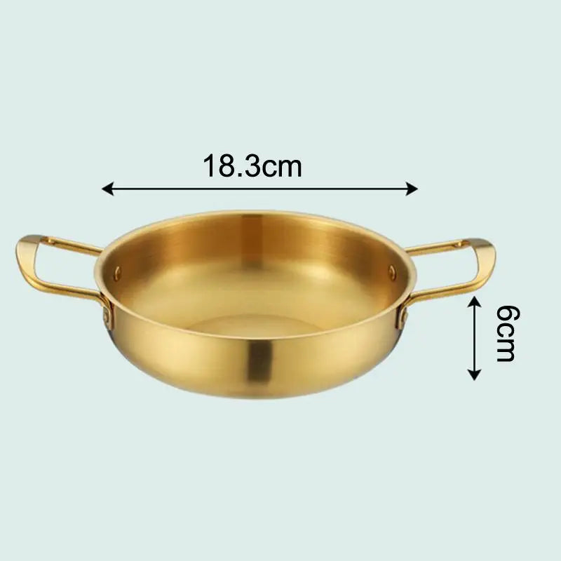 Food Grade Stainless Steel Pot With Dual Handles For Home Commercial Use Hot Pot Seafood Ramen Dry Pot〔CC11〕 Vue B