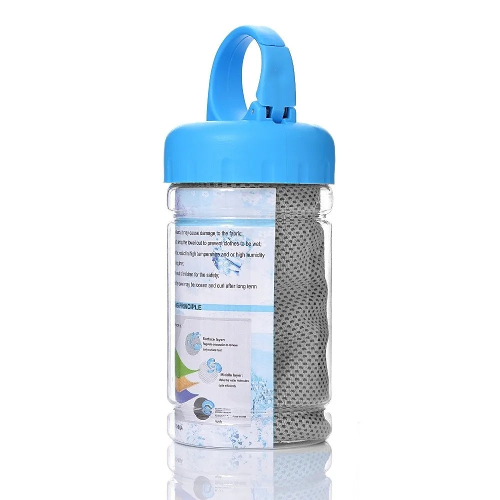 Breathable Cooling Towel Quick Drying Ultra Soft Ice Wipes Vue Grey