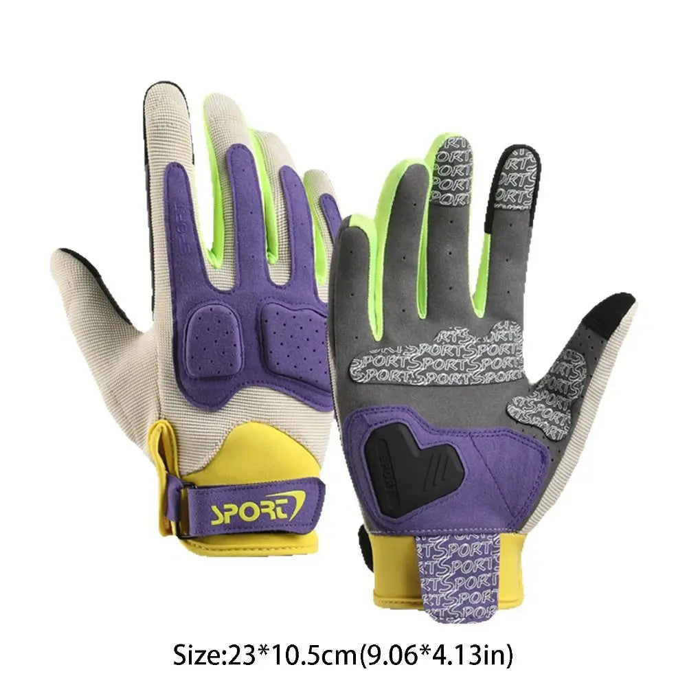 Full Finger Outdoor Sports Gloves Wear-resistant Breathable Cycling Gloves Shock-absorbing Non-slip Climbing Gloves Camping Vue