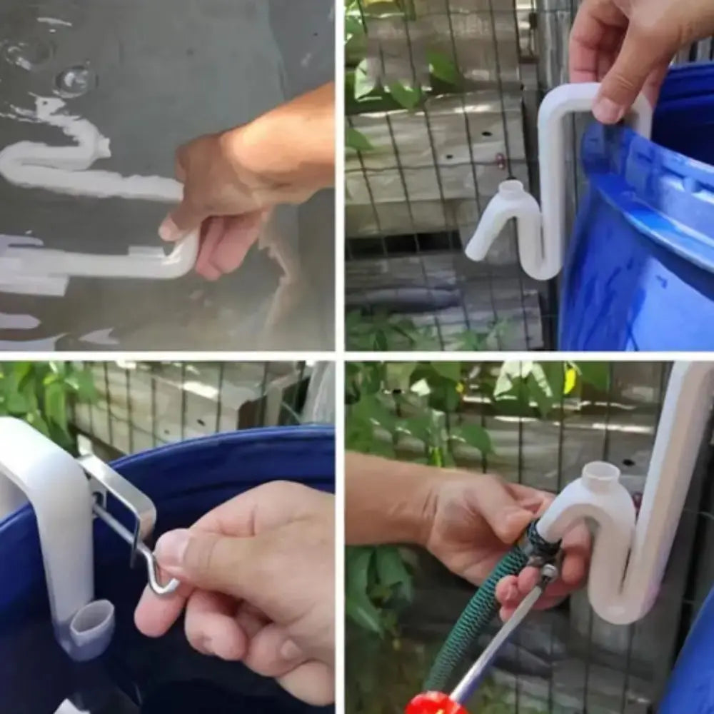 Self-priming Design Self-priming Siphon Hose Easy Installation Overflow Function Rainwater Transfer Pipe PP Material Vue
