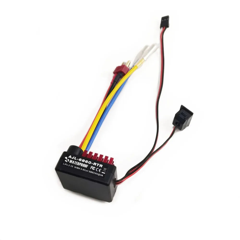 RC Model 60A Brushed ESC Speed Controller 2S 7.4V LiPo Brushed Electronic Speed Controller for 370 390 540 Brushed Motor Vue