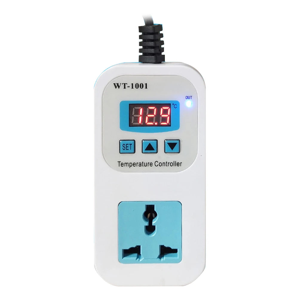 ALLOYSEED WT-1001 Digital Thermostat Temperature Controller Socket Temperature Controller Vue