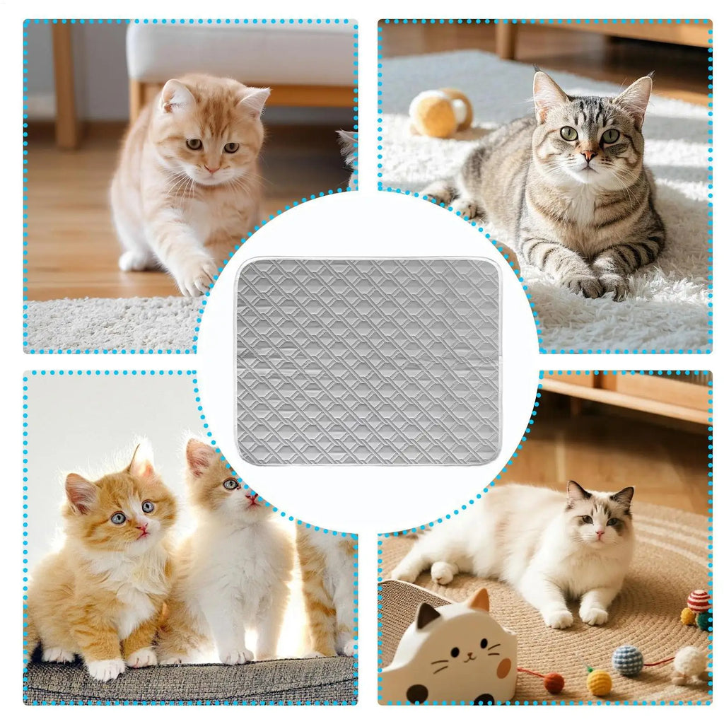 Self Cooling Pad for Dog 45x35cm Sweat Absorbent Soft Sleeping Mat for Small Medium Large Dogs Kitten Crate Carrier Travel Pads Vue