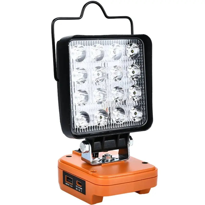 ABKW-Outdoor Work Fishin Work Light 4 Inch 16 Bead Spotlight Led Light For 18V Battery Power Handheld Emergency Tool Lam Vue As Shown