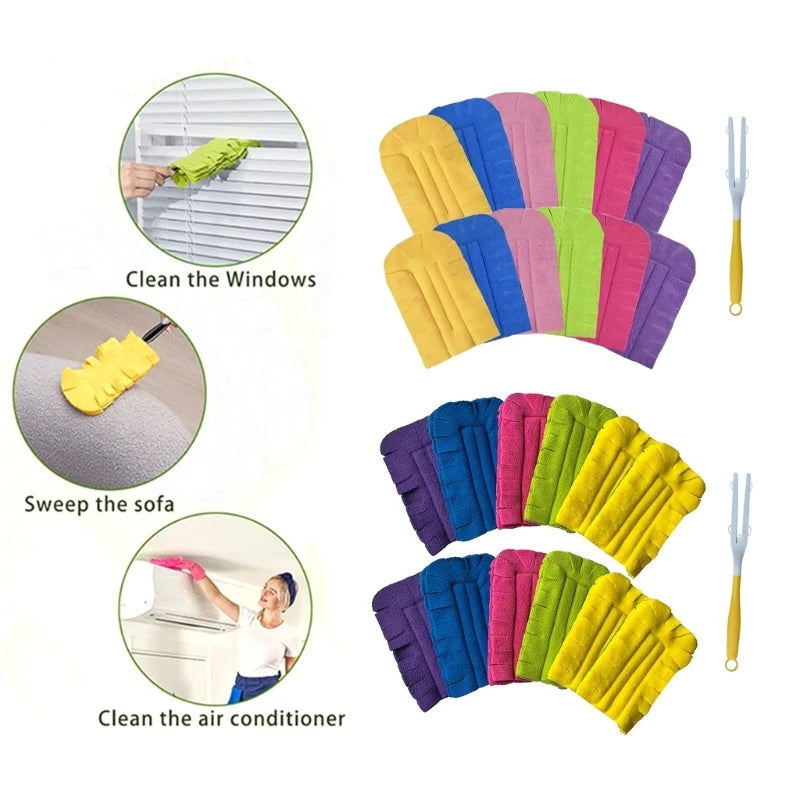 12-Pack Reusable Microfiber Duster Refill Pads – Washable Duster Refill Pads Vue