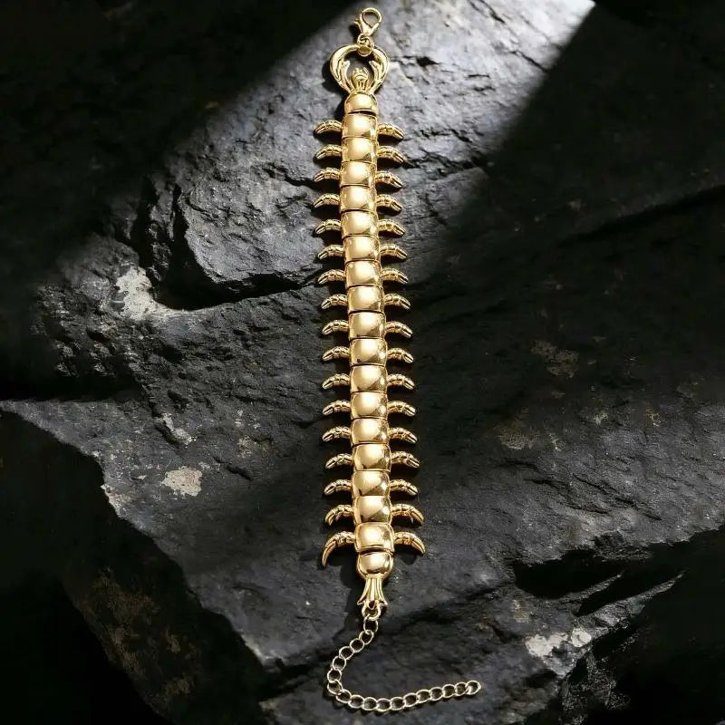 Silver Centipede Bracelet Earrings Y2K 1Pc Fashion Jewelry Chic Design for Vacation Travel Accessories Vue