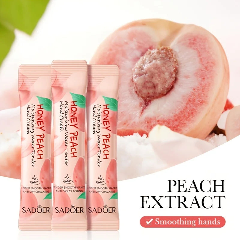 Honey Peach Moisturizing and Hydrating Hand Cream, Portable Moisturizing Stick, Hand Cream, Face Cream, Body Cream, Suitable as Souvenirs and Gifts Vue