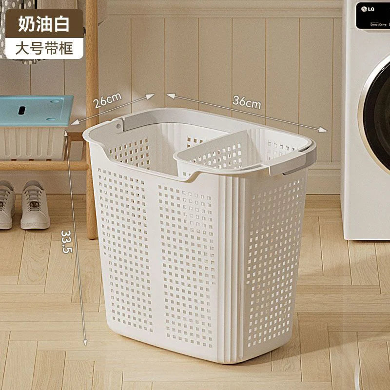 Laundry Hamper With Wheels And Lid Large Capacity Clothes Basket For Bathroom Storage Organizer For Family Kids Dorm Gift Vue