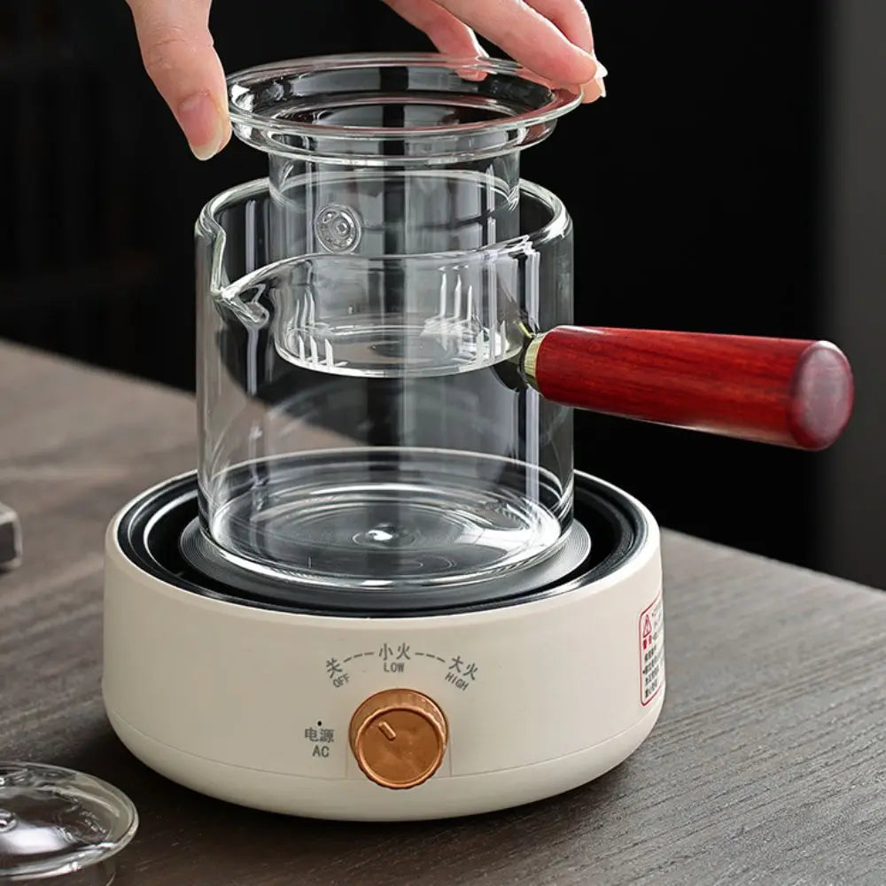 Household Adjustable Temperature Electric Stove Universal Anti-slip Electric Teapot Heater Mini Round Coffee Pot Burner Winter Vue
