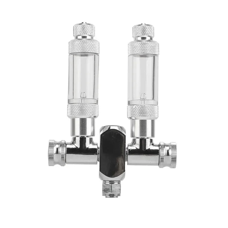 Co2 Distributor Multi Way Splitter Needle Valve Aquarium Stainless Steel 2Ways Solenoid Regulator Check Valve Bubble Counter Vue