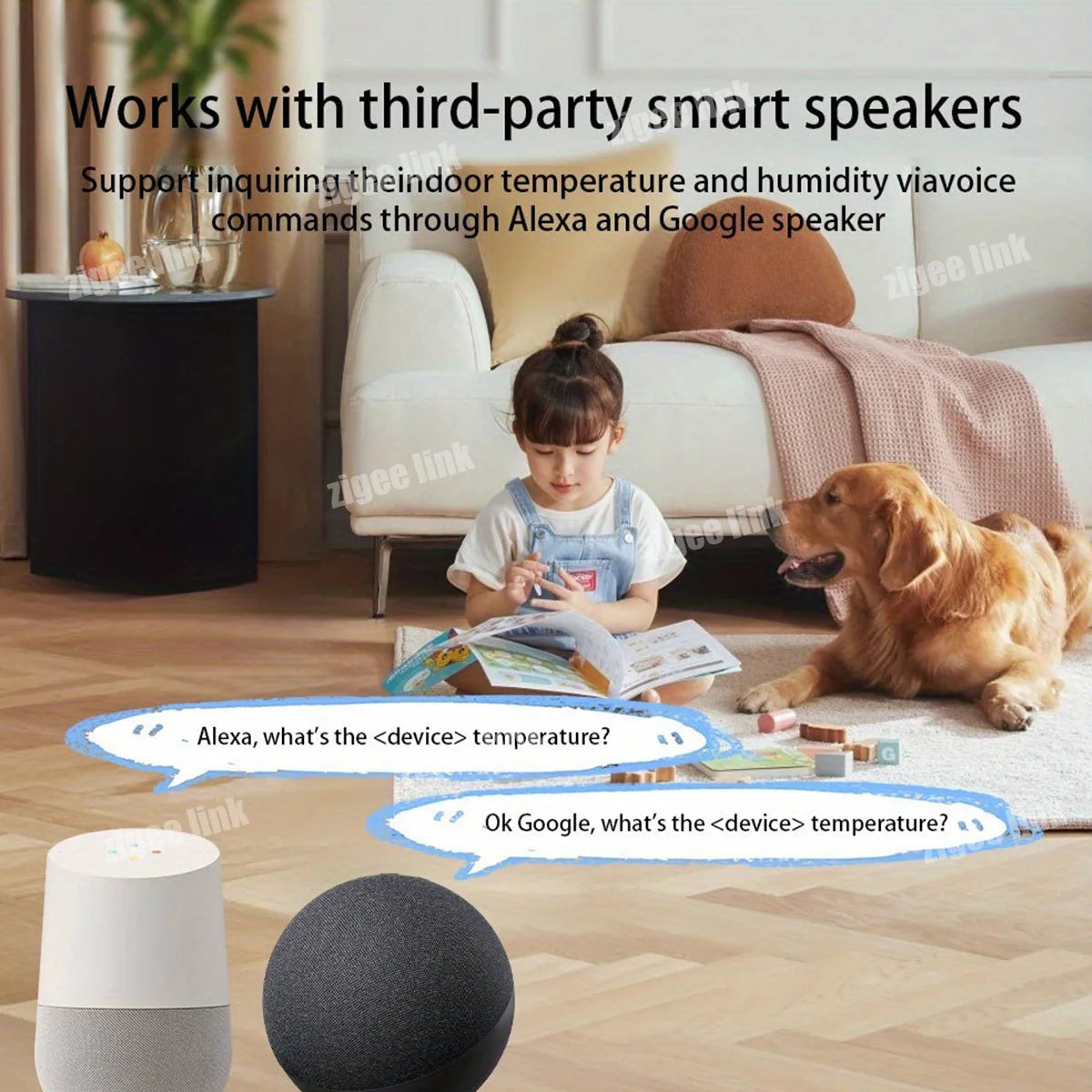 Zigbee 3.0 Temperature And Humidity Sensor Tuya Intelligent Home Hygrometer Smart Connected Thermometer Need Zigbee Gateway Vue