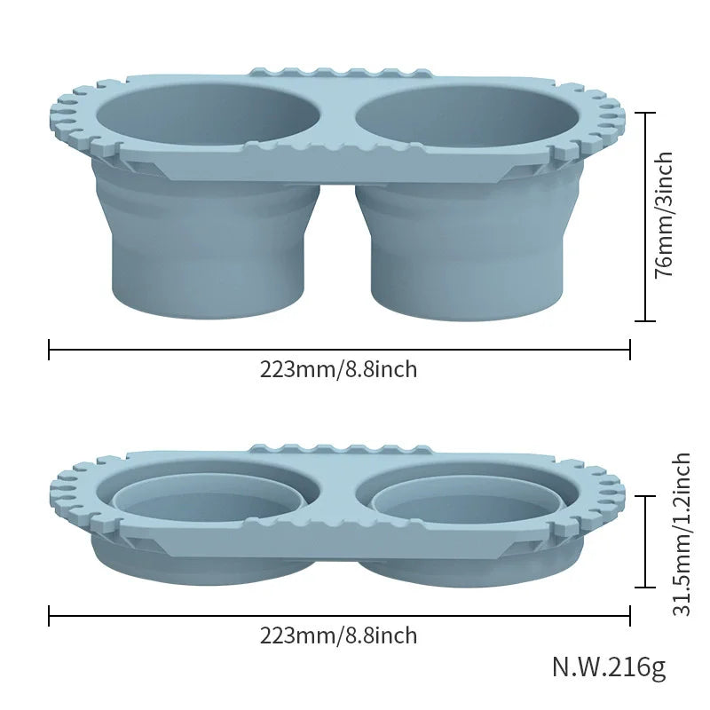 3 in 1 Pen Washing Bucket Foldable Art Silicone Water Bucket Water Powder Pigment Bucket Color Mixing Painting Brush Washer Vue