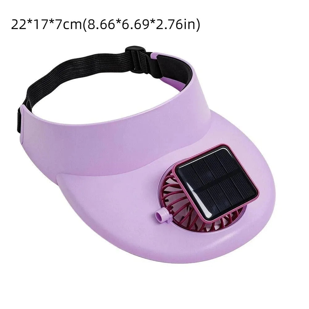 Breathable Summer Fan Sunhat Sun Protection Strong Wind Solar Fan Cap Summer Activity Wide Brim Fisherman Hat Usb/Solar Powered Vue