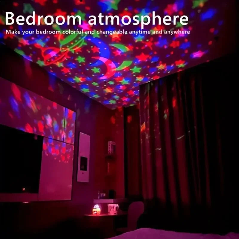 LED Starry Sky Night Lights USB Projector Lamp Magic Ball Moon Star Christmas Lights Home Room Atmosphere Decorations Vue