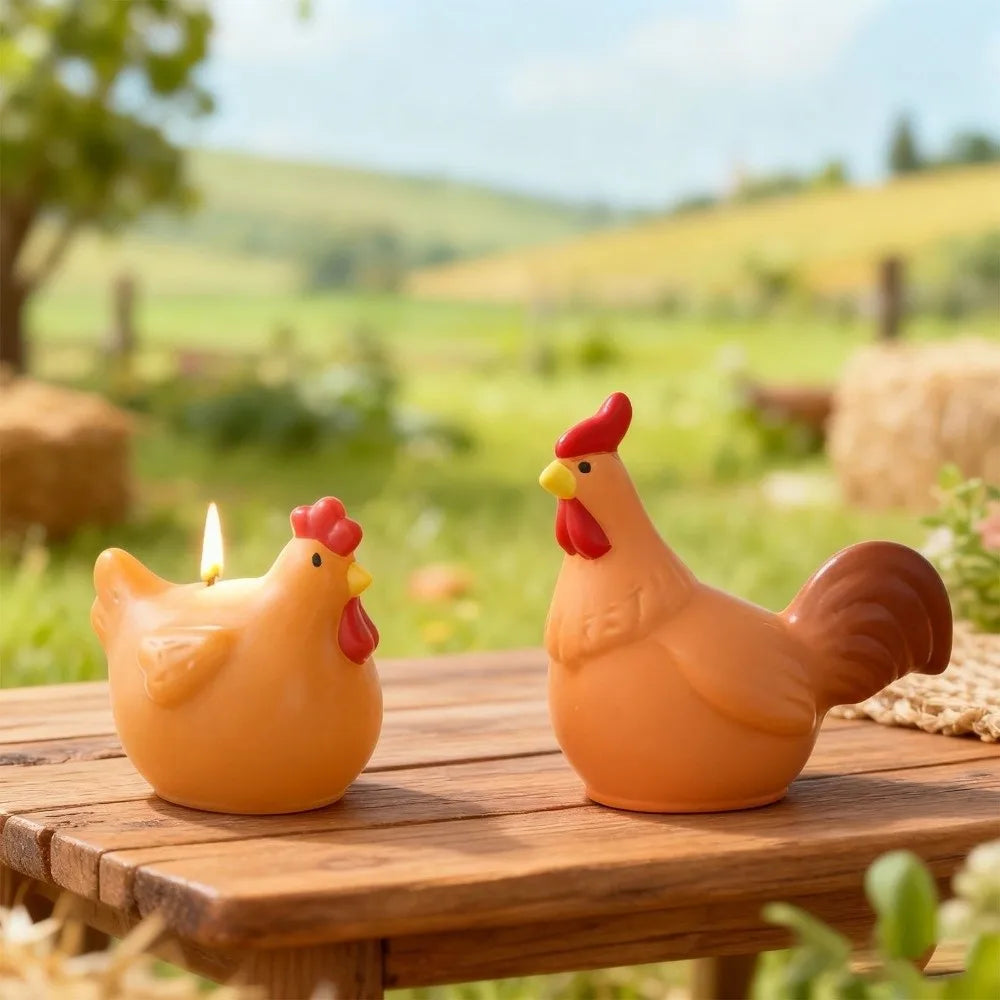 Cute 3D Chicken Candle Mold DIY Crafts Non-Stick Plaster Cement Mould Flexible Reusable Aromatherapy Mold Gift Creating Vue