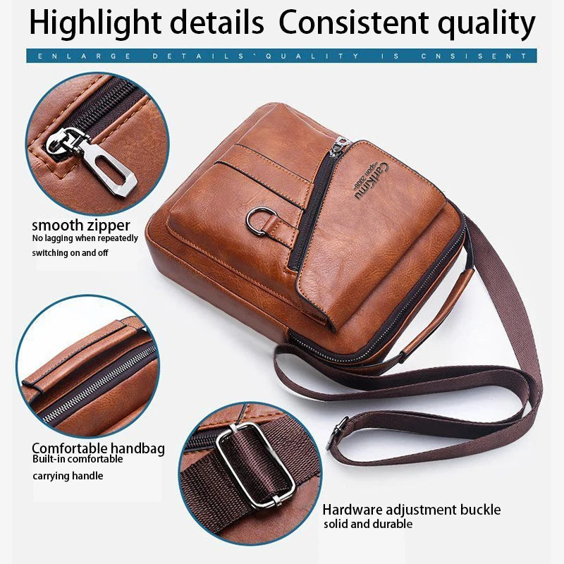 Classic Multi Pocket Sport Shoulder Bag Durable Water Resistant Nylon