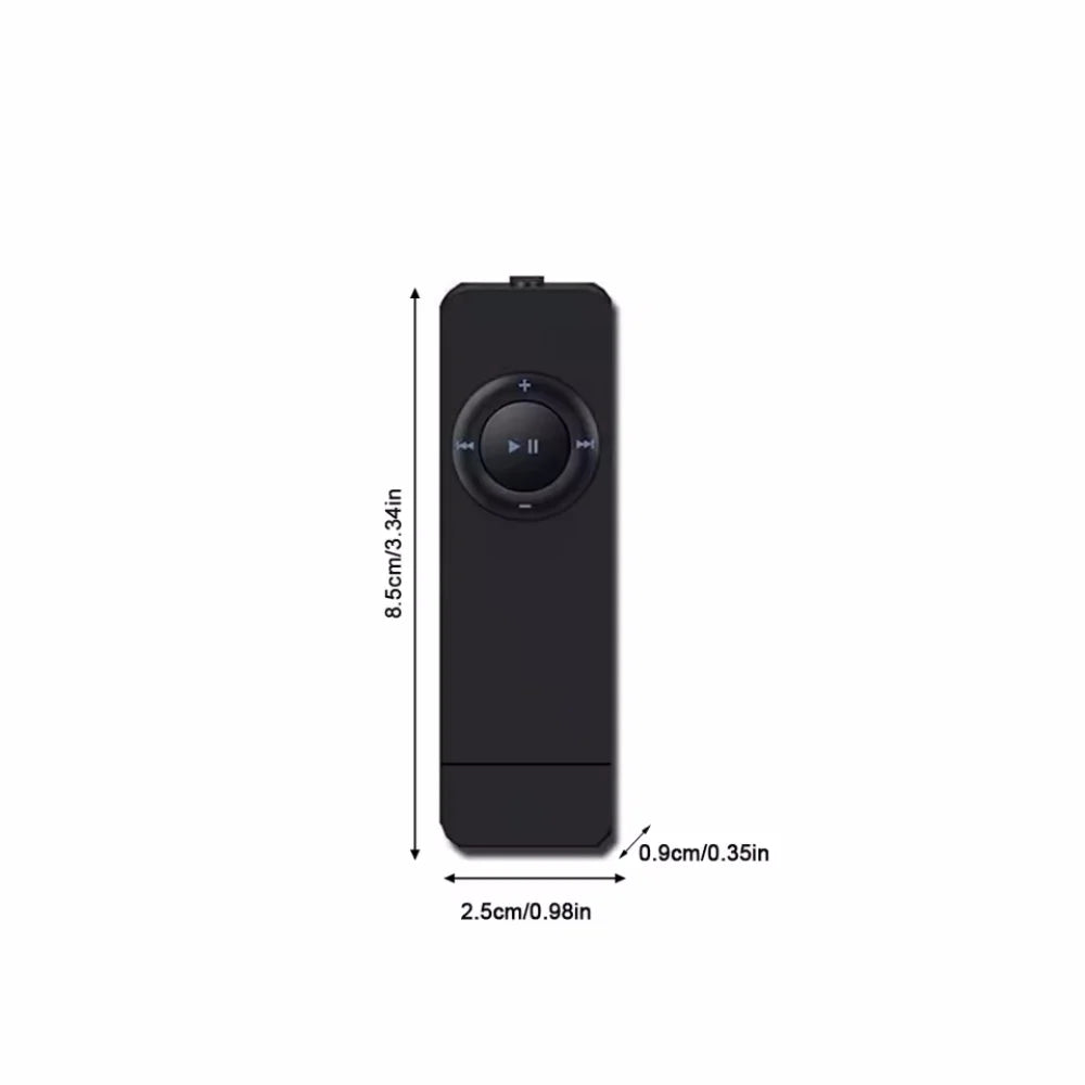 Mini MP3 Player USB in-line Card U Disk MP3 Player USB 2.0 Lossless Sound Music Media Player Support Micro TF Card(No Card) Vue