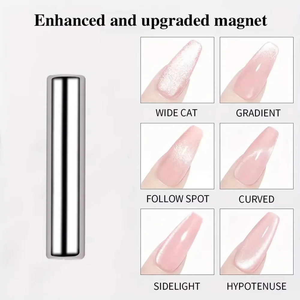 2.5x0.5cm Cat Eye Nail Art Pen Round Strong Magnet Create 3D Effect for UV Gel Polish Home Salon DIY Manicure Painting Tool Vue