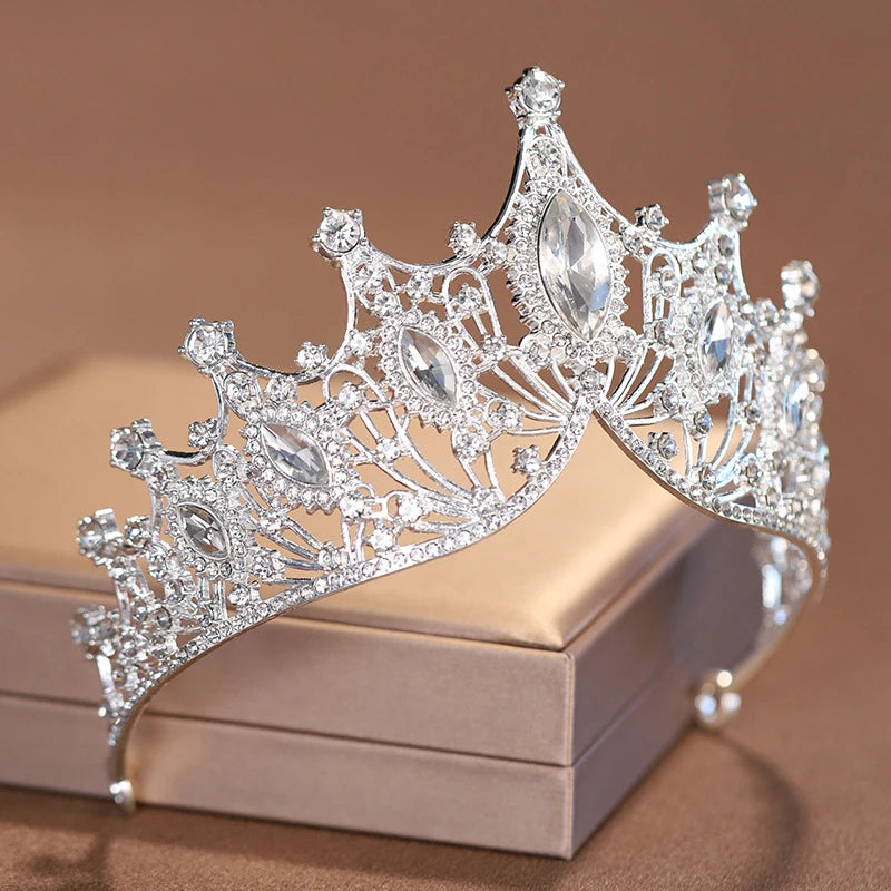 Exquisite Dazzling Baroque Wedding Headband Crystal Bridal Crowns Tiaras Hair Jewelry Accessories Women Rhinestone Headwear Vue