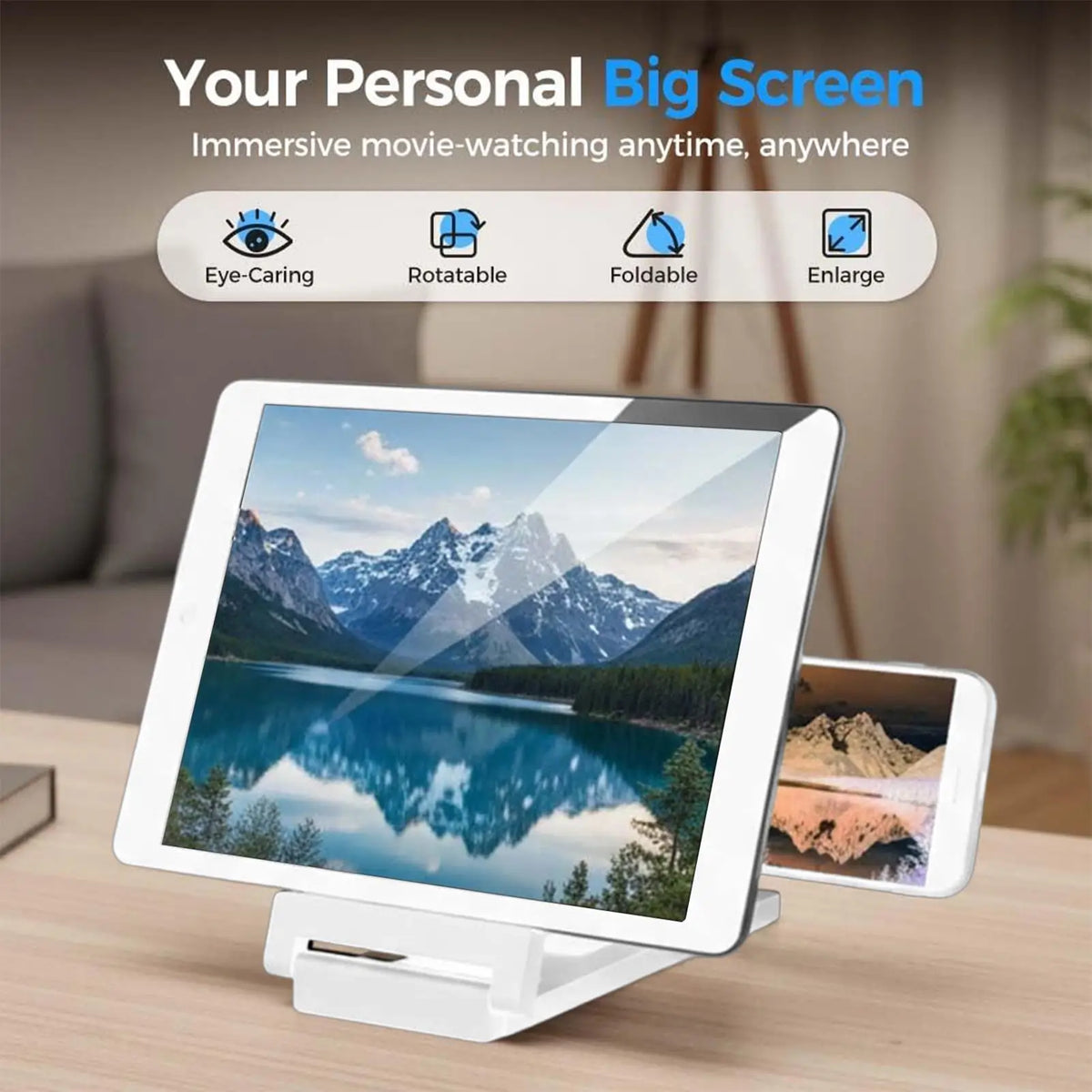 18cm/22cm mobile phone amplifier HD screen magnifying glass Smart Phone Screen Magnifier for Daily Reading Multi functional Vue