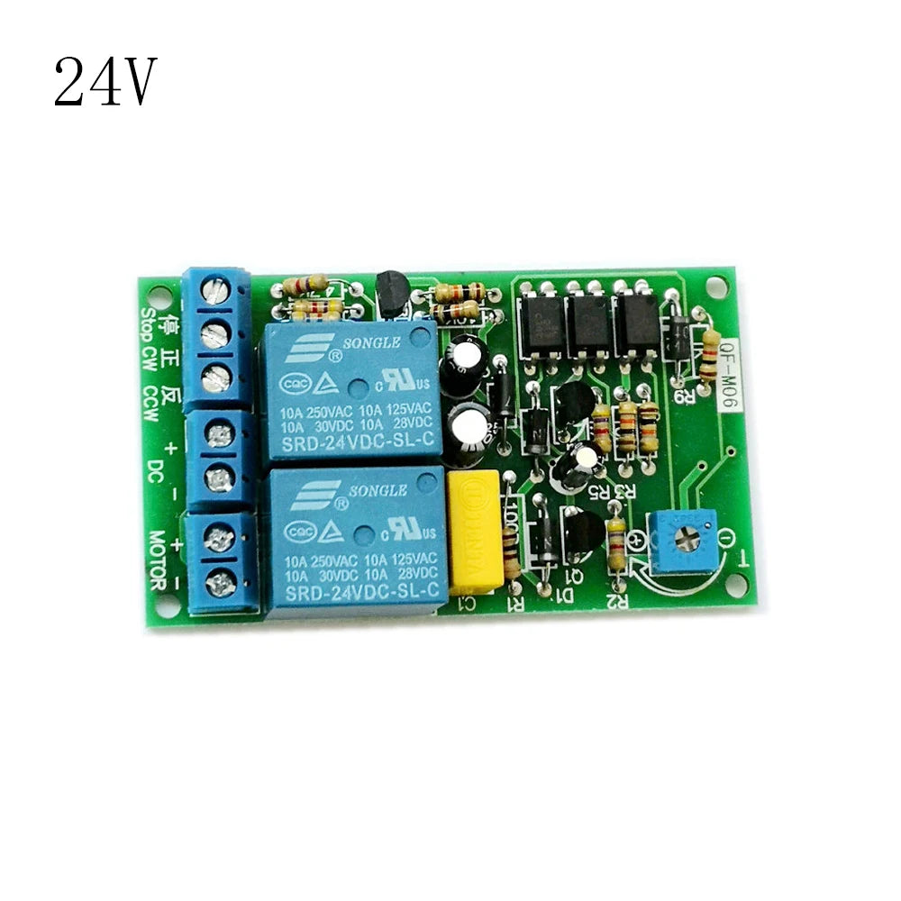 12V/24V Motor Drive Module Forward and Reverse DC Drive Board 0-10 Second Timeout Range Bridge Drive with Timeout Automatic Stop Vue