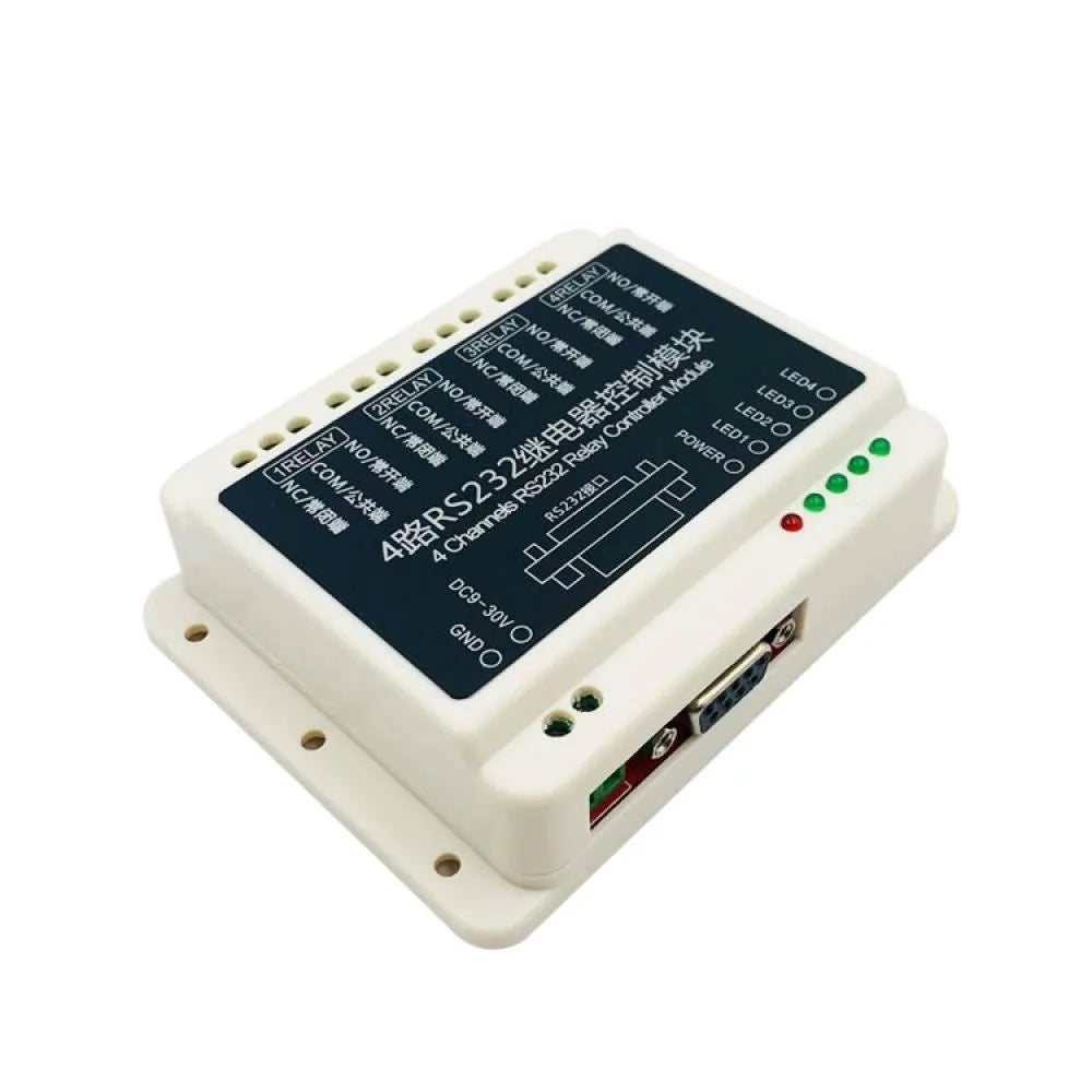 4-channel RS232 Serial Port Relay Control Board Smart Home Control Switch DC9-30V Computer Connection Relay Module Vue