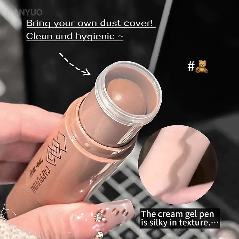 Face Contour Bronzer Stick Moisturizing Silky Three-dimensional Contour Pen Natural Matte Gray Brown Nose Shadow Makeup Contour Vue