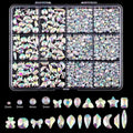 Nail parts nail art glitter rhinestone Crystal gems jewelry Bead Manicure decoration accessories nail supplies for professionals Vue White AB