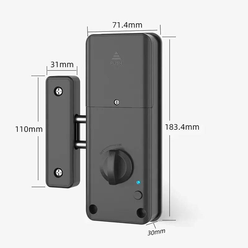 TTLOCK Punch-free Smart Invisible Lock Keyless IC Card Lock Supports Bluetooth Remote Control No-drill Hole Wooden Door Mortise Vue
