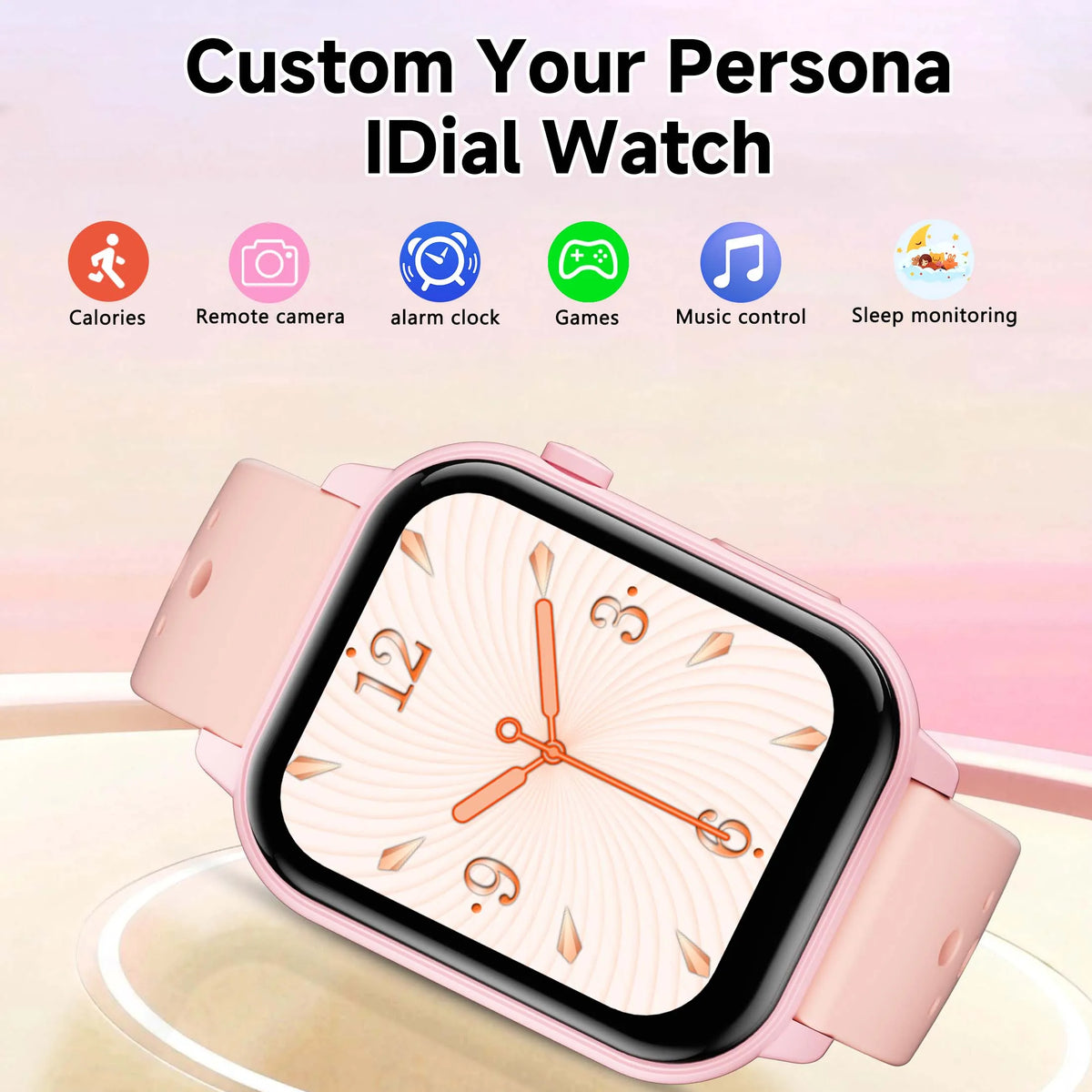New Fashion Smartwatch with 1.83 inch Screen Wireless Call Music Player Message Push Flashlight Smart Voice for Men Women Gift Vue