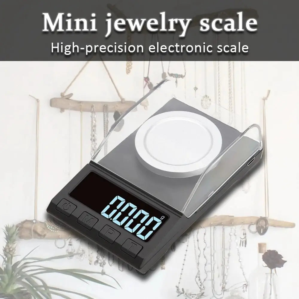 200g/100g/50g/20g/10g 0.001g Precision Digital Scale High Precision Portable Electronic Balance Scale Durable Dustproof Vue