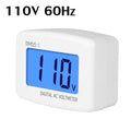 DM55-1 AC220V/50Hz AC110V/60Hz US Plug Digital Voltage Meter Voltmeter LCD Display Voltage Wall Flat Measuring Socket Monitor Vue 110v