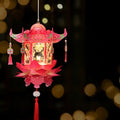 PVC Mid-Autumn Festival Lantern Lightweight Removable Handheld Lantern Blessing Glowing DIY Craft Material Kit Kids Vue Style A 4inch