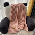 1-5PCS Solid Color Soft Korean Style Knitted Scarf Thick Warm Fall Winter Neck Warmer Fashion Accessory for Couples Men Women Vue Pink 1PC