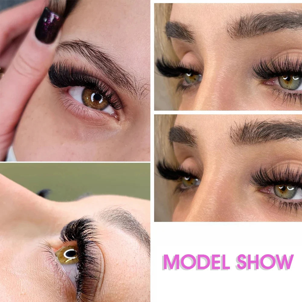 MASSCAKU Individual Volume Eyelash 0.05 0.07mm 8-15mm Mix Size Automatic Flowering Cilia Silk Lash Extensions Wholesale Supplies Vue