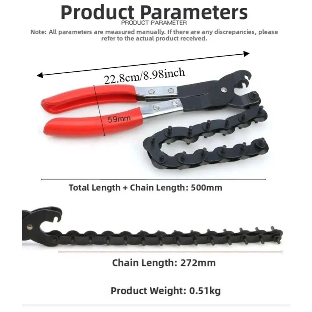 Chain Type Exhaust Pipe Cutter 19-76mm Range Copper Aluminum Cutting Chain Cutter GM Repair Tools Cutting Wheels Vue