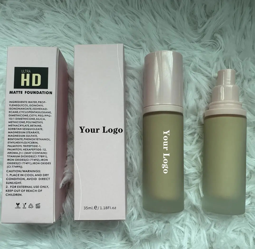 Liquid Foundation Long Lasting Private Label Matte Waterproof Makeup Foundations Vegan Dark Skin Cosmetics Wholesale Bulk Vue