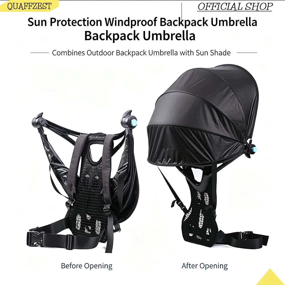 Travel Folding Umbrella UV Clear Backpack Umbrella Outdoor Hiking Mountain Backpacking Handheld-Free Umbrellas Vue