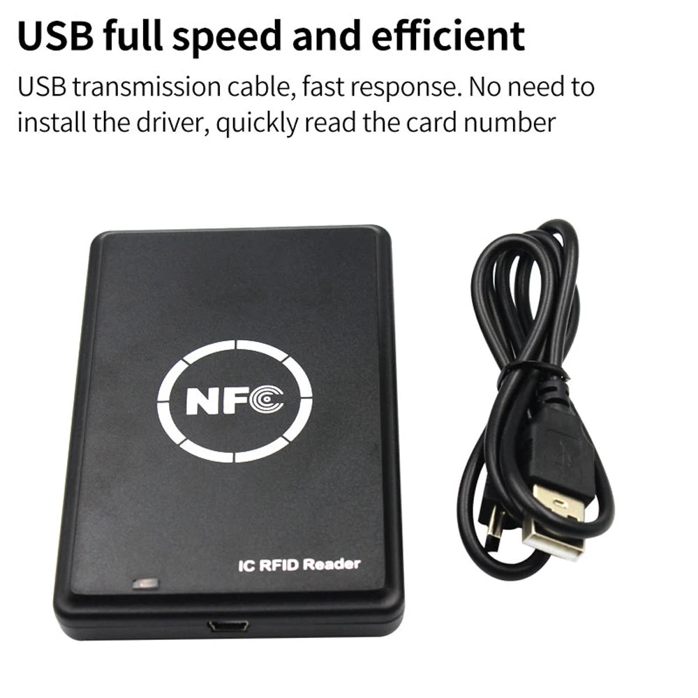 13.56Mhz RFID Copier Duplicator NFC Reader Writer Card Encrypted Programmer USB UID Tag Decoder 13.56MHz Encrypted Programmer Vue