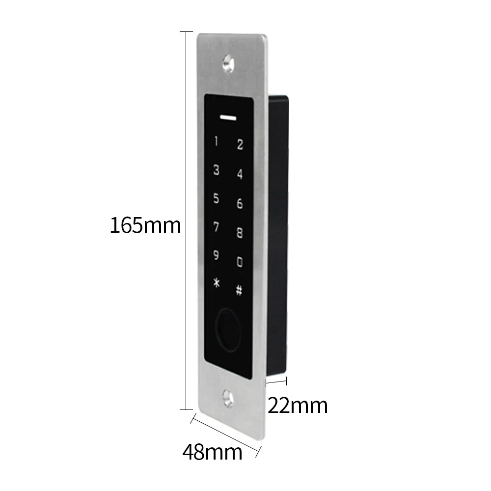 Access Control Electric Lock IP66 Waterproof Metal Case Embedded MountedLock RFID 125Khz Reader Wiegand Output 1000 User Vue